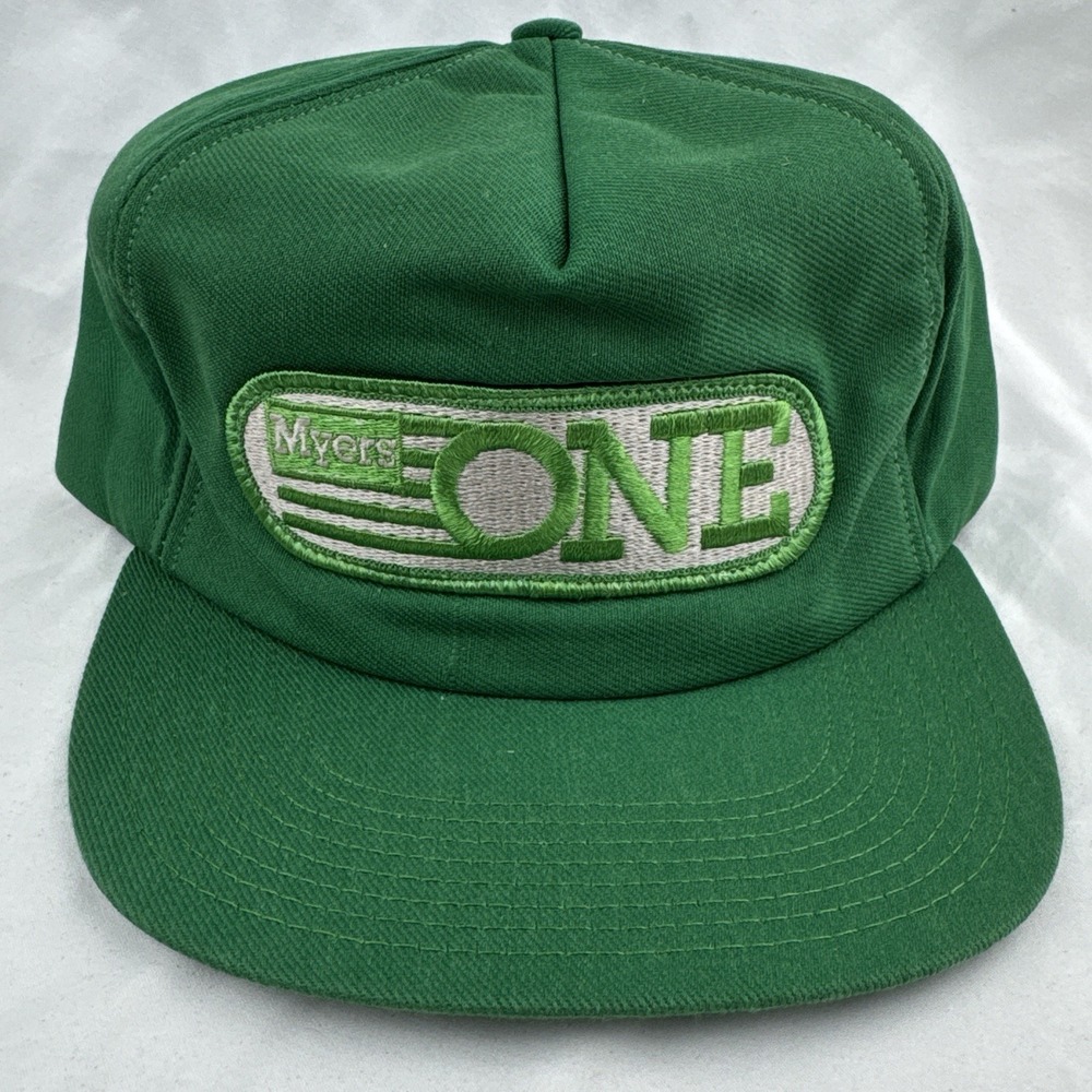 VTG Green 80s Cooperative Oil Assoc.Hat Snapback Trucker Cap USA Made K-Products